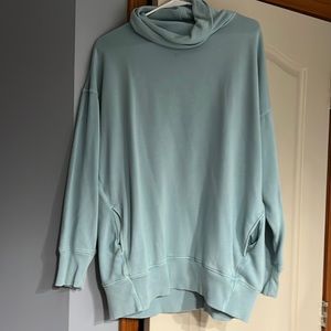 Over sized turtle neck sweatshirt.